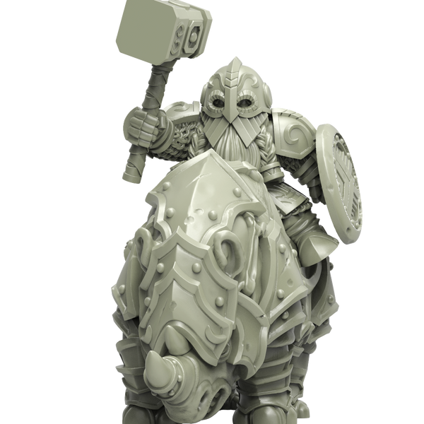 AX156 Dwarf Warrior On Rhino 1 Heresylab - Only-Games