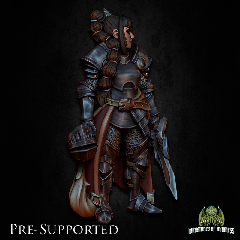 Ester Sunwalker  [32mm] Female Paladin Cleric Knight - Only-Games