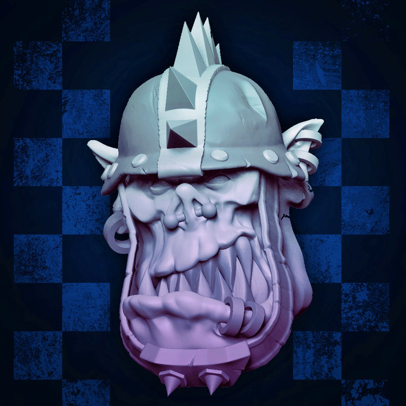 Orc Punk Heads - Set A (Elite Size) - Only-Games