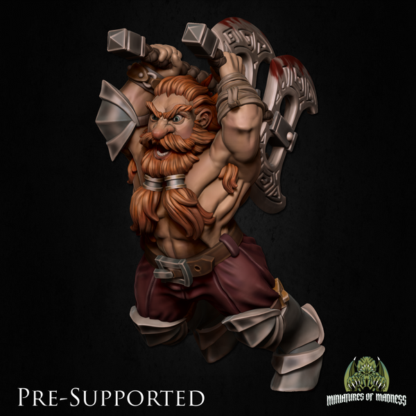 Hegnar The Impetuous  [32mm Scale] Barbarian Dwarf - Only-Games