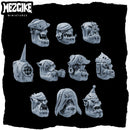 Orc freebooter pirate heads (physical miniatures conversion set) - Only-Games