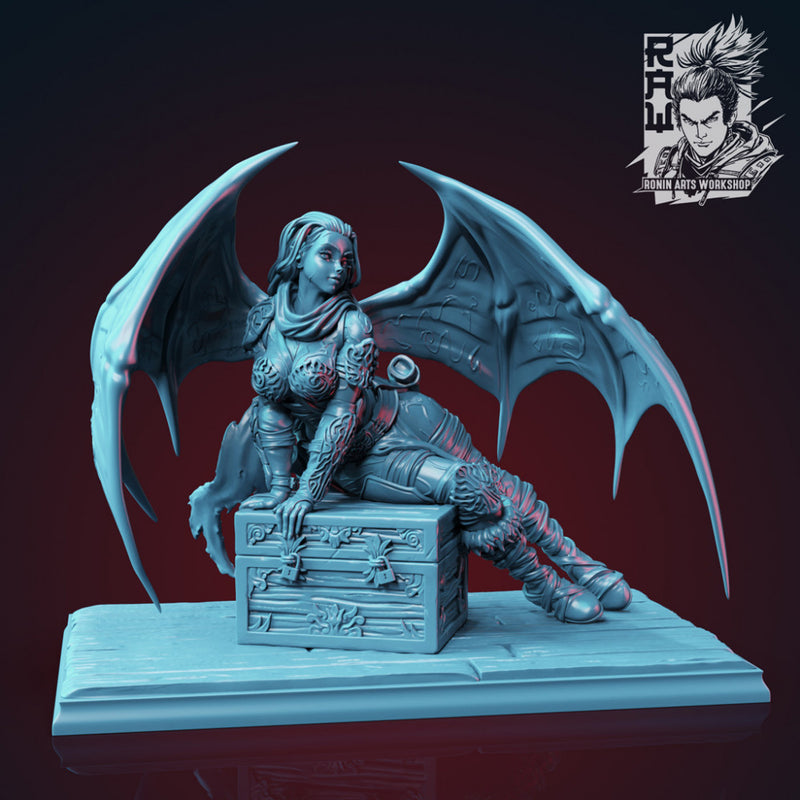 Izel The Barbarian Succubus - Pin Up, 75mm, Pre-Supported - Only-Games