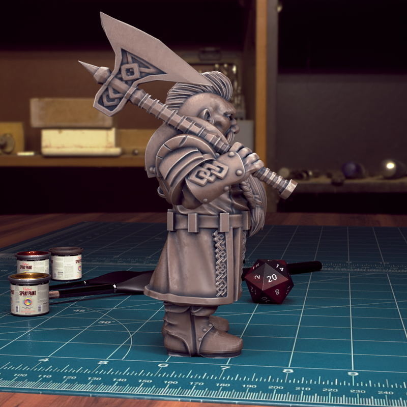 Male Dwarf 04 - TytanTroll Miniatures - DnD - Fantasy - 32mm - Only-Games