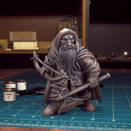 Male Dwarf 02 - TytanTroll Miniatures - DnD - Fantasy - 32mm - Only-Games