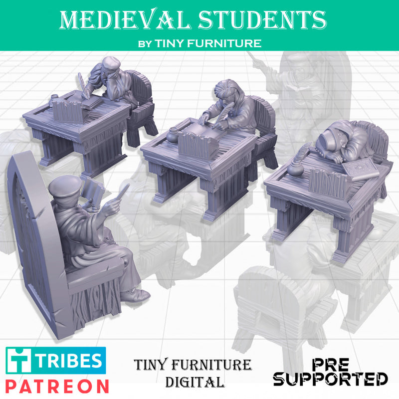 Medieval Students (SITTING FOLKS) - Only-Games