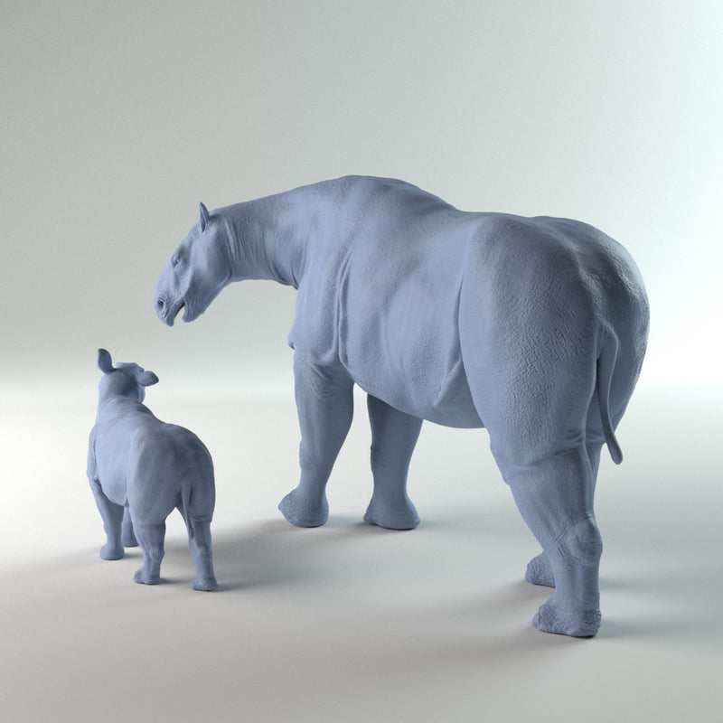 Paraceratherium mother and calf 1-35 scale - Only-Games