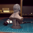 Male Bust - 50mm Scale - TytanTroll Miniatures - Only-Games