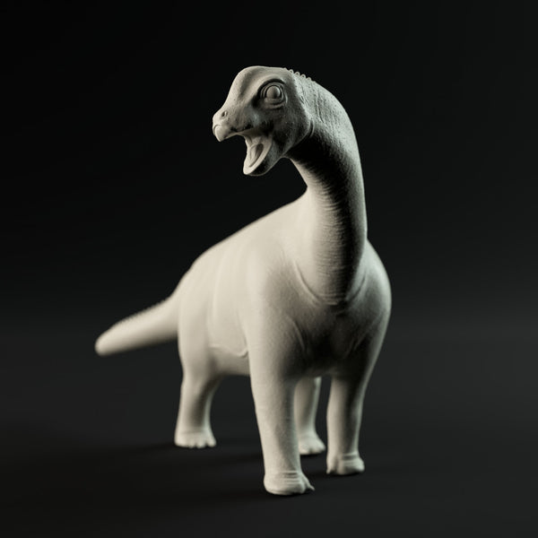 3D Printable Tarbosaurus running 1-35 scale pre-supported dinosaur by Dino  and Dog