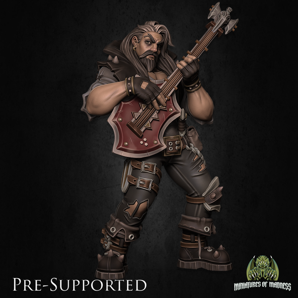 Magnus The Outsider Bard [PRE-COLORED] Human Musician 32mm Scale - Only-Games