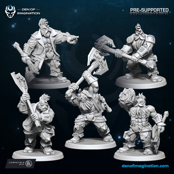 Space Dwarfs - Khazaroth Empire - Brawlers with Axes (10 models) - Only-Games