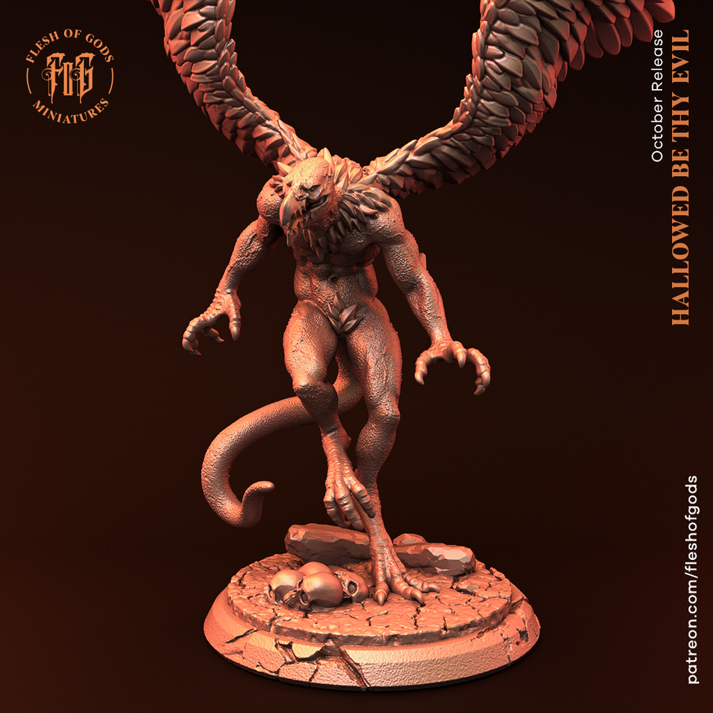 Vrock, Winged Demon - Flesh Of Gods - Miniatures by Only-Games.co