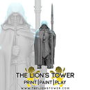 Cloaked Noble Guards - Set of 10 with spears (32mm scale) - Only-Games