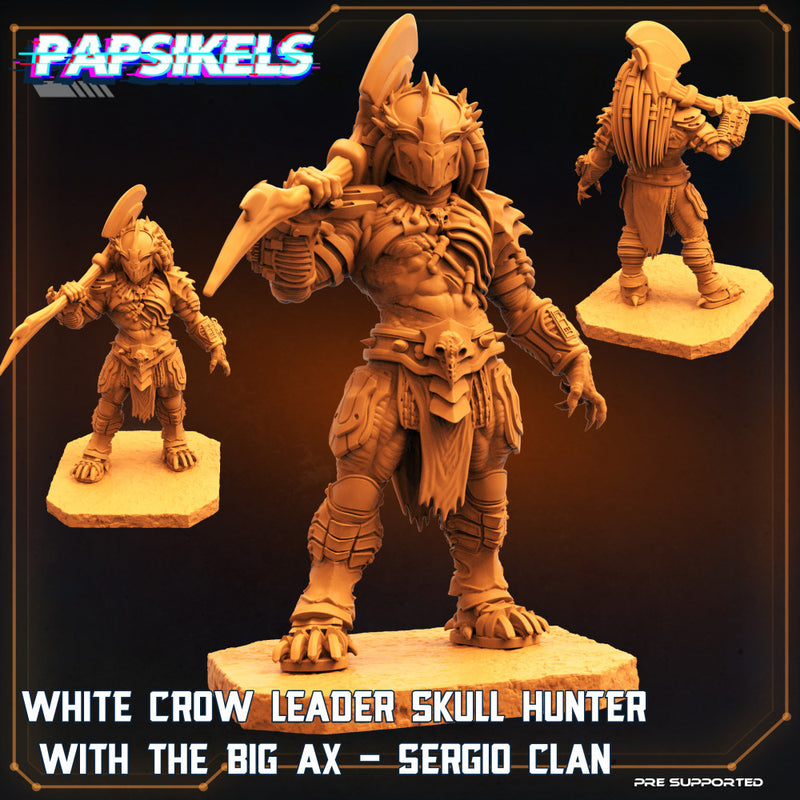 WHITE CROW LEADER SKULL HUNTER BIG AX QUEEN SLAYER SERGIO CLAN - Only-Games