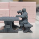 Mediaval wooden table and bench - Only-Games