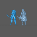 (0078) Female elf human tiefling ninja warrior with katanas - Only-Games