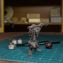 Frogfolk Spearman 05 - 32mm - DND - Pathfinder - Only-Games