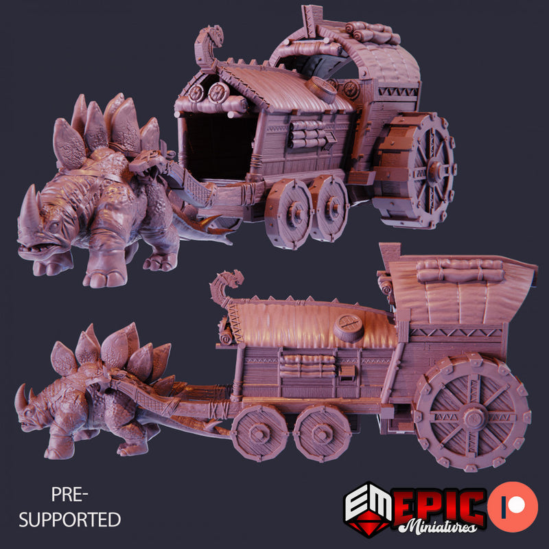 War Wagon & Thunder Dinosaur / Orc Heavy Transporter - Only-Games