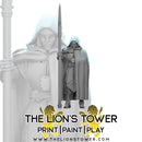 Cloaked Noble Guards - Set of 10 with spears (32mm scale) - Only-Games