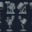 Grimdur The Cleric - Idle and Action Pose - Only-Games