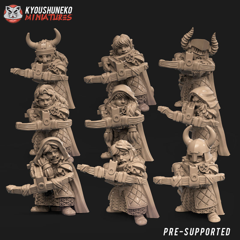Female Dwarven Crossbow Unit (9 Dwarves) - Only-Games