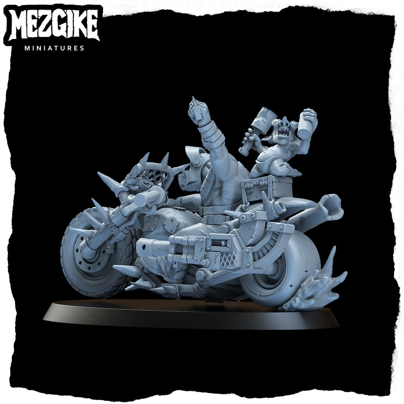 Road boyz biker mob A (3 physical multipart miniatures) - Only-Games