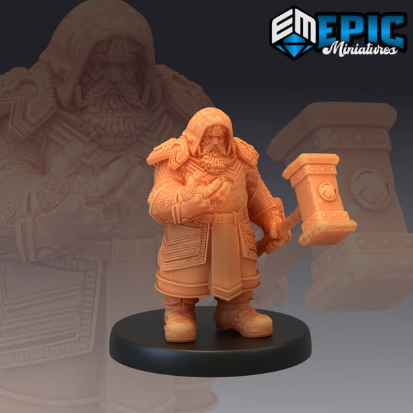 Nordic Dwarf Hammer / Armored Cleric Warhammer - Only-Games