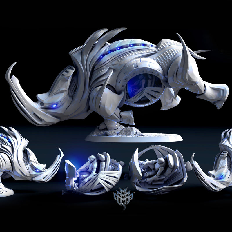 Rhino Ffe Rhino Control (with belly pilot) - Mini Monster Mayhem - Miniatures by ...
